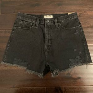 NWIT MADEWELL MOM JEANS BLACK SHORTS SIZE 29